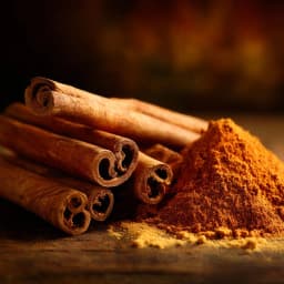 Cinnamon bark sticks with rich reddish-brown tones
