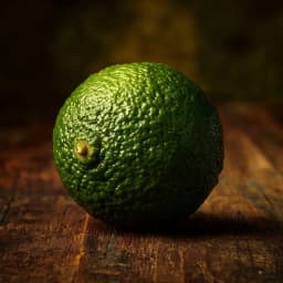 Kaffir lime peel with a bumpy green texture